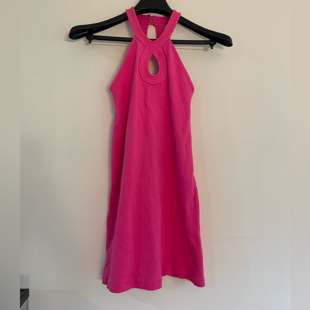 Tibi Bright pink halter Barbie dress Size XS